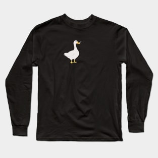 Dangerous goose holding knife Long Sleeve T-Shirt